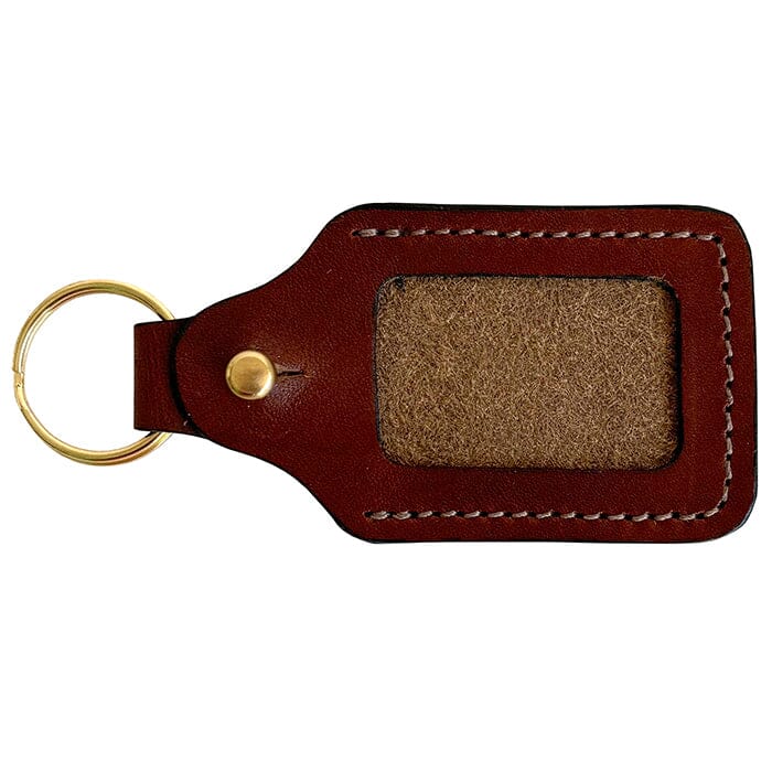 Leather Self-Finishing Key Fob Leather Goods Clayton and Crume Brown Bridle (Medium Brown)