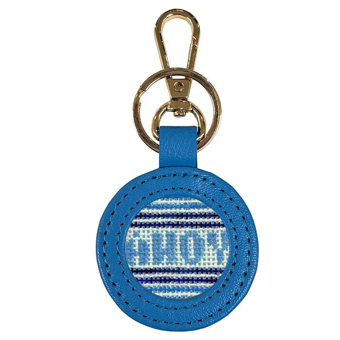 Leather Self-Finishing Round Key Fob - Swell Leather Goods Planet Earth Leather