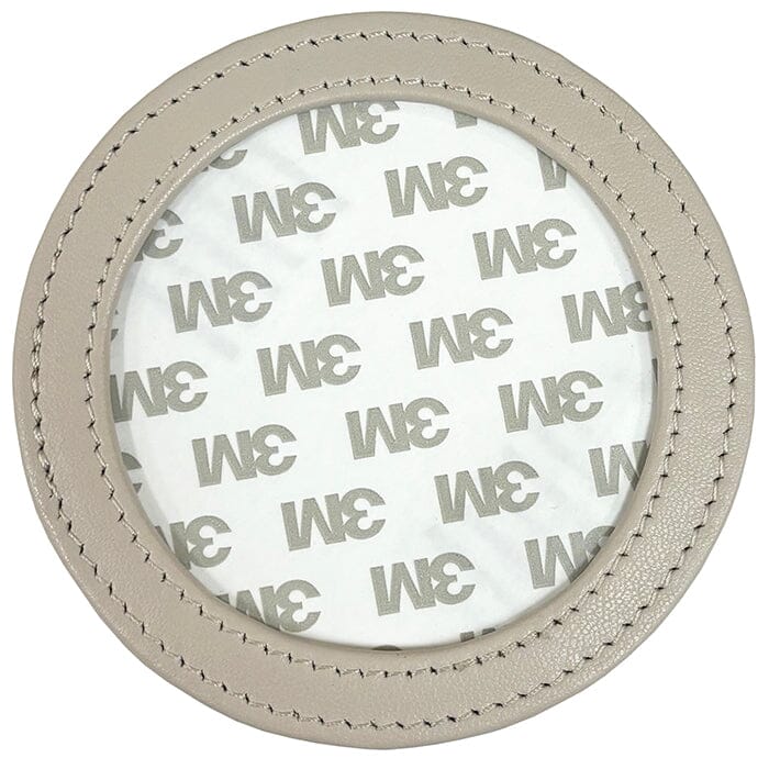 Leather Self-Finishing Round Magnet - Moonbeam Leather Goods Planet Earth Leather
