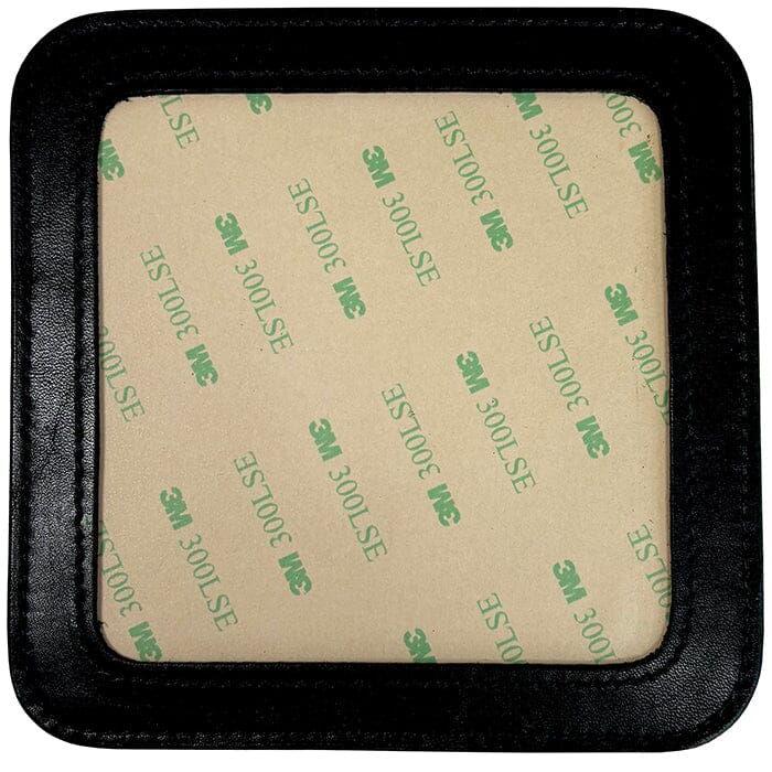 Leather Self-Finishing Square Coaster Leather Goods Clayton and Crume Black
