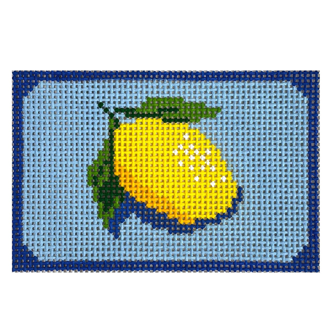 Lemon Bag Tag 2x3 Painted Canvas Initial K Studio - 1
