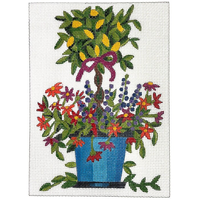Lemon Topiary Painted Canvas Alice Peterson Company - 1