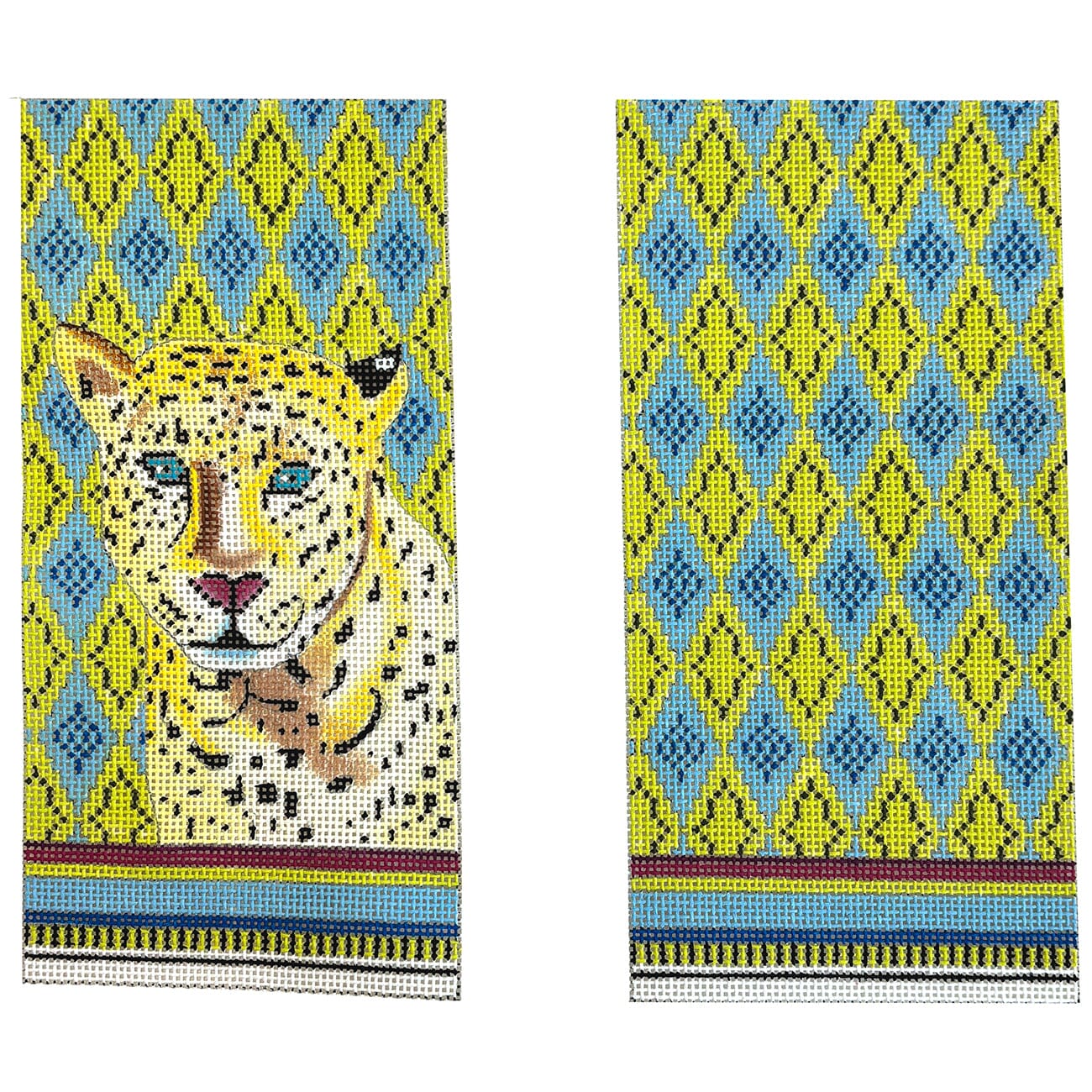 Leopard Double Eyeglass Case Painted Canvas Colors of Praise - 1