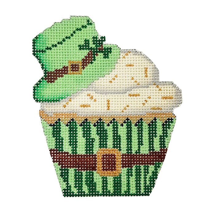 Leprechaun Cupcake Painted Canvas Laura Love Designs - 1