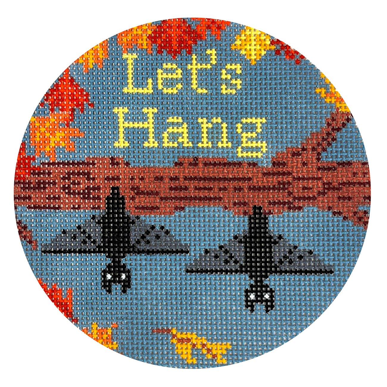 Lets Hang Painted Canvas The Gingham Stitchery - 1