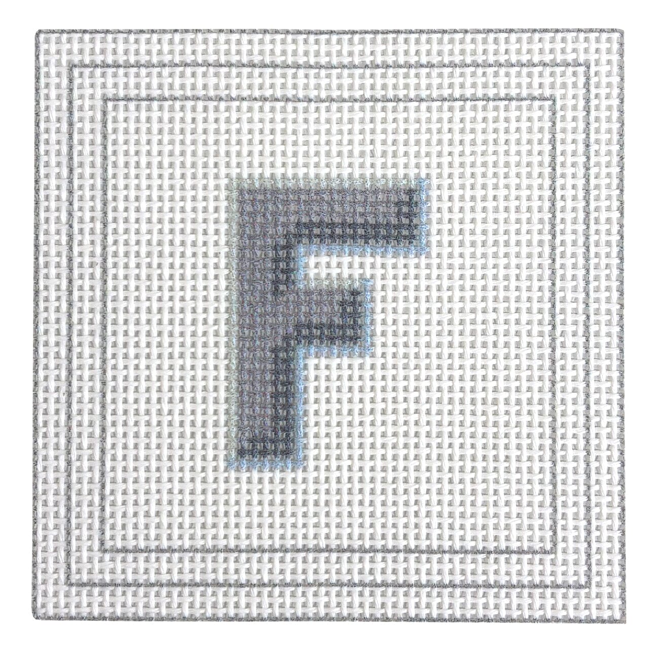 Letter Coaster Printed Canvas Two Sisters Needlepoint F - 6