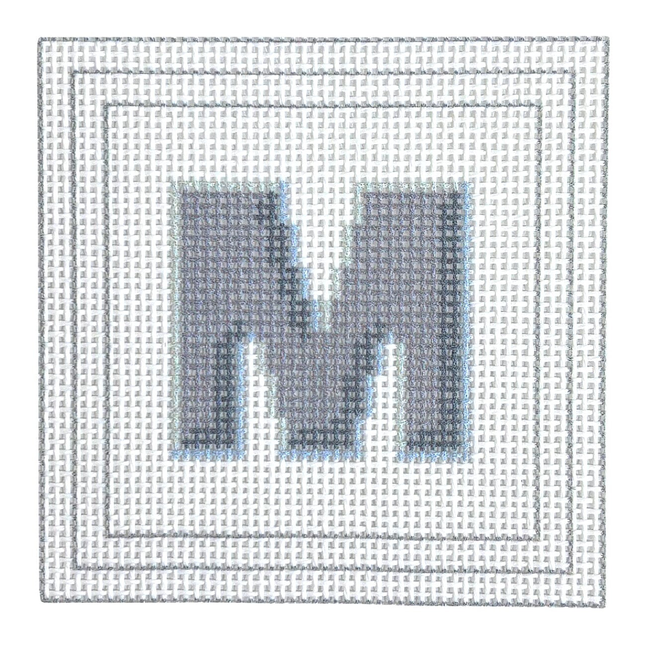Letter Coaster Printed Canvas Two Sisters Needlepoint M - 13