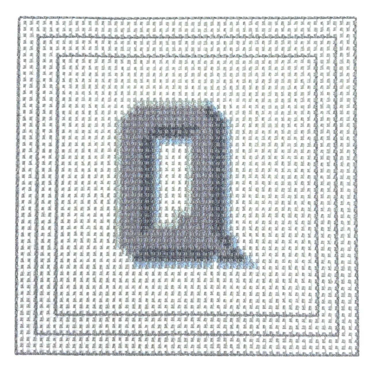 Letter Coaster Printed Canvas Two Sisters Needlepoint Q - 17