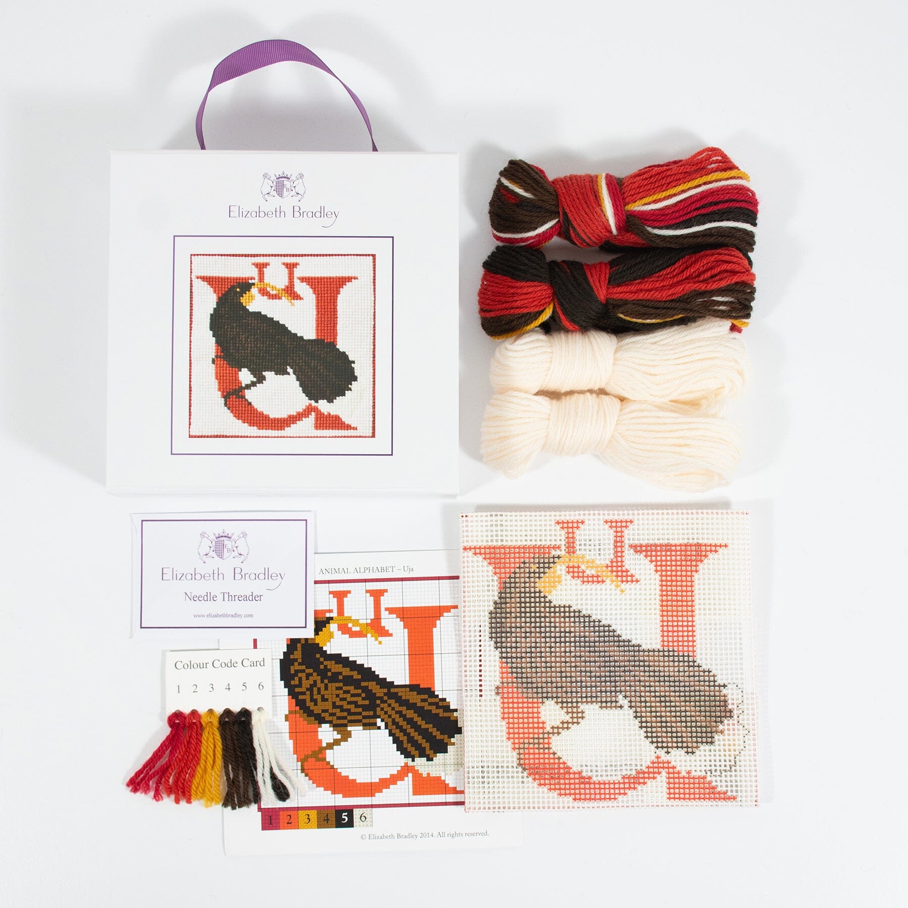 Letter U Uja Needlepoint Kit Kits Elizabeth Bradley Design - 1