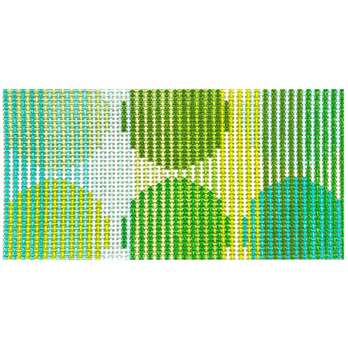 Libby Graphic Insert 3x6 Greens Painted Canvas Elizabeth Crane Swartz Designs - 1
