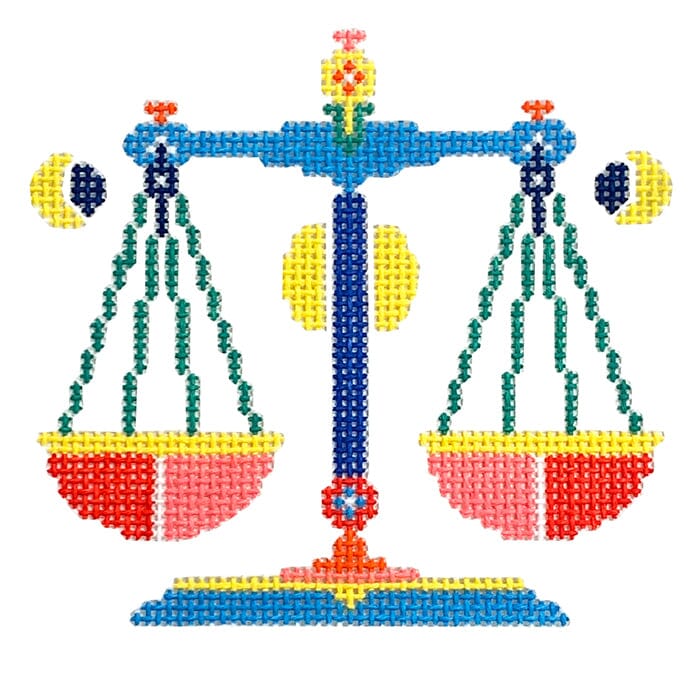 Libra Painted Canvas Wipstitch Needleworks