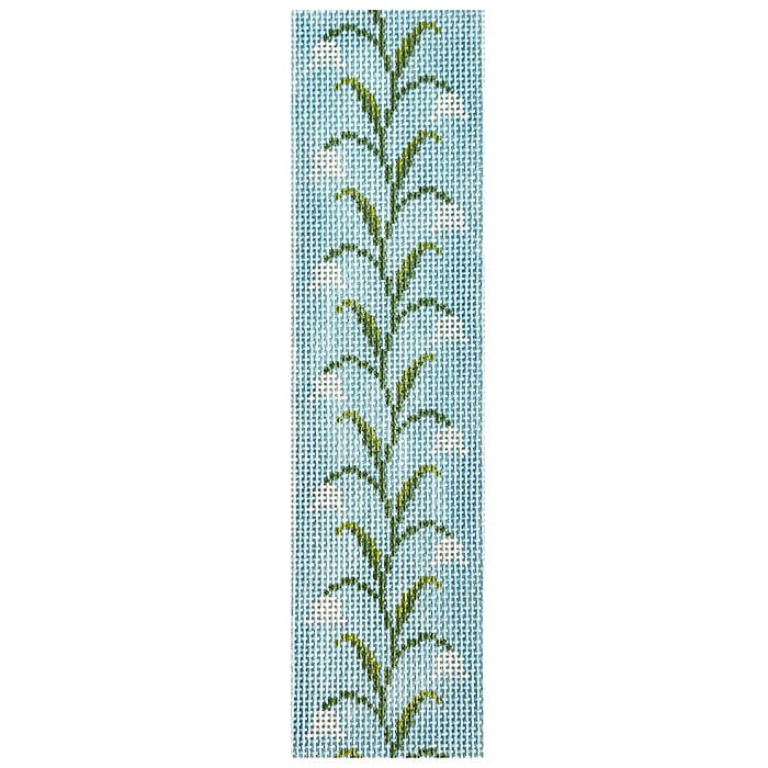 Lily of the Valley Key Fob Light Blue Painted Canvas Thorn Alexander - 1