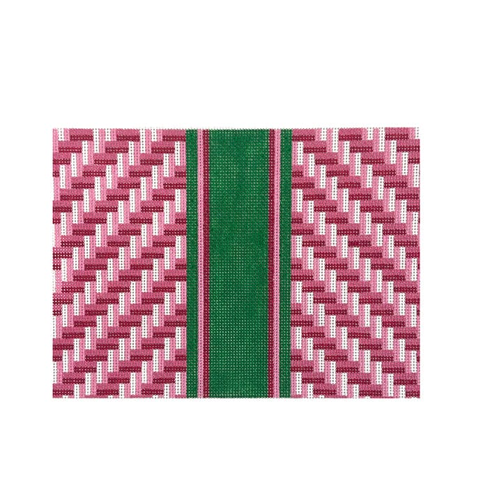 Lily Pink Clutch Painted Canvas Initial K Studio - 1