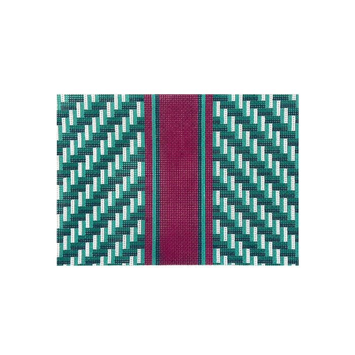 Lily Turquoise Clutch Painted Canvas Initial K Studio - 1
