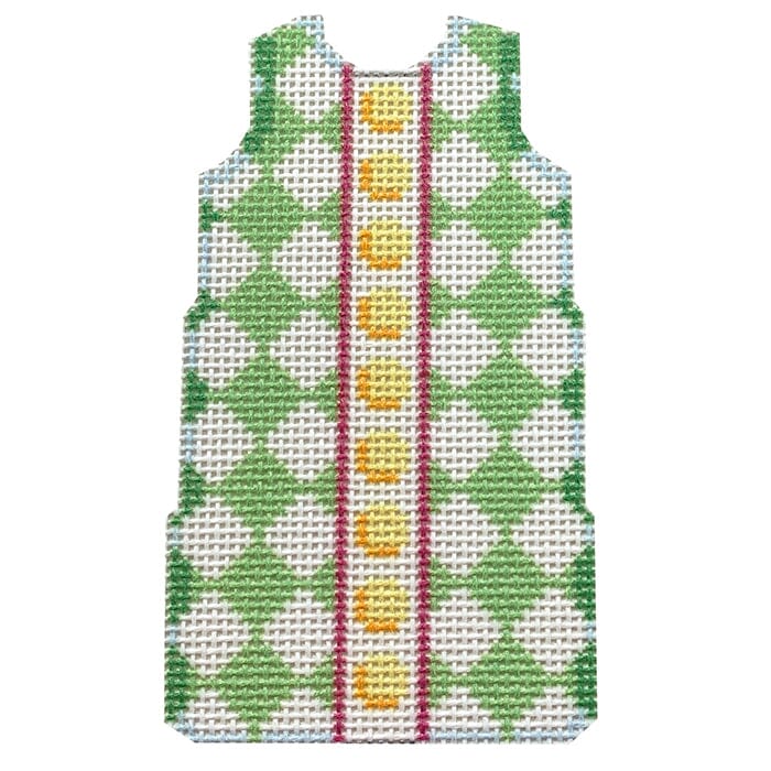 Lime Harlequin Mini Shift Printed Canvas Two Sisters Needlepoint