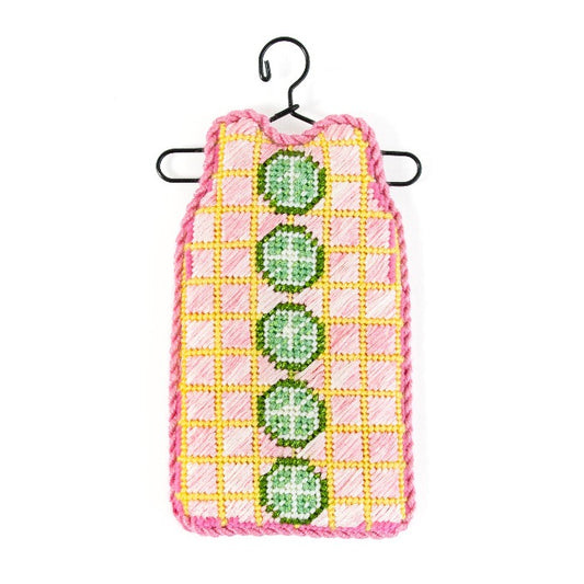 Limes/Tattersall Mini Shift with Stitch Guide Printed Canvas Two Sisters Needlepoint 
