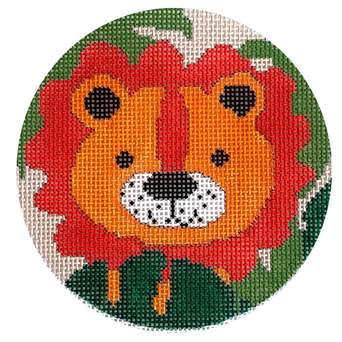 Lion Ornament Painted Canvas Laura Love Designs - 1