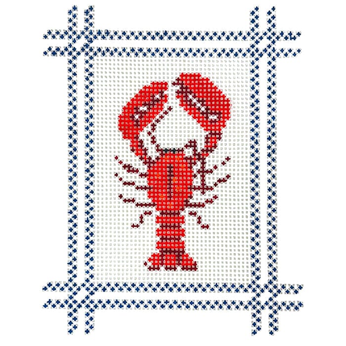 Little Maine Lobster Painted Canvas Little Stitches Needleworks - 1