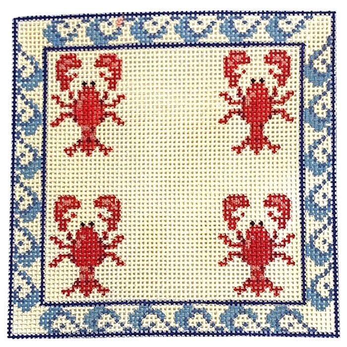 Lobster Coaster Painted Canvas Funda Scully - 1