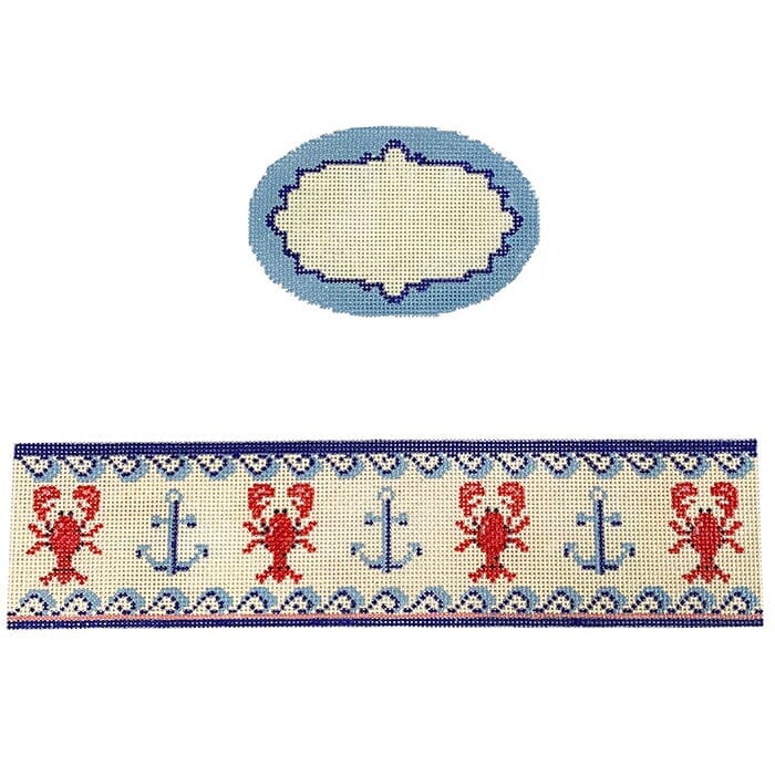 Lobsters hinged box with hardware Painted Canvas Funda Scully - 1