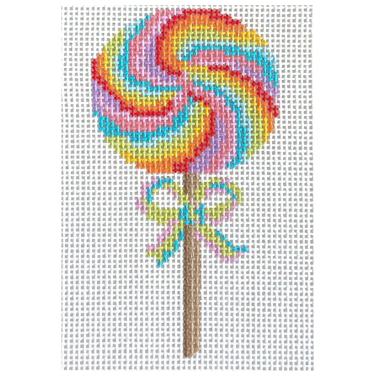 Lollipop w/Bow Printed Canvas POP Needle Arts - 1