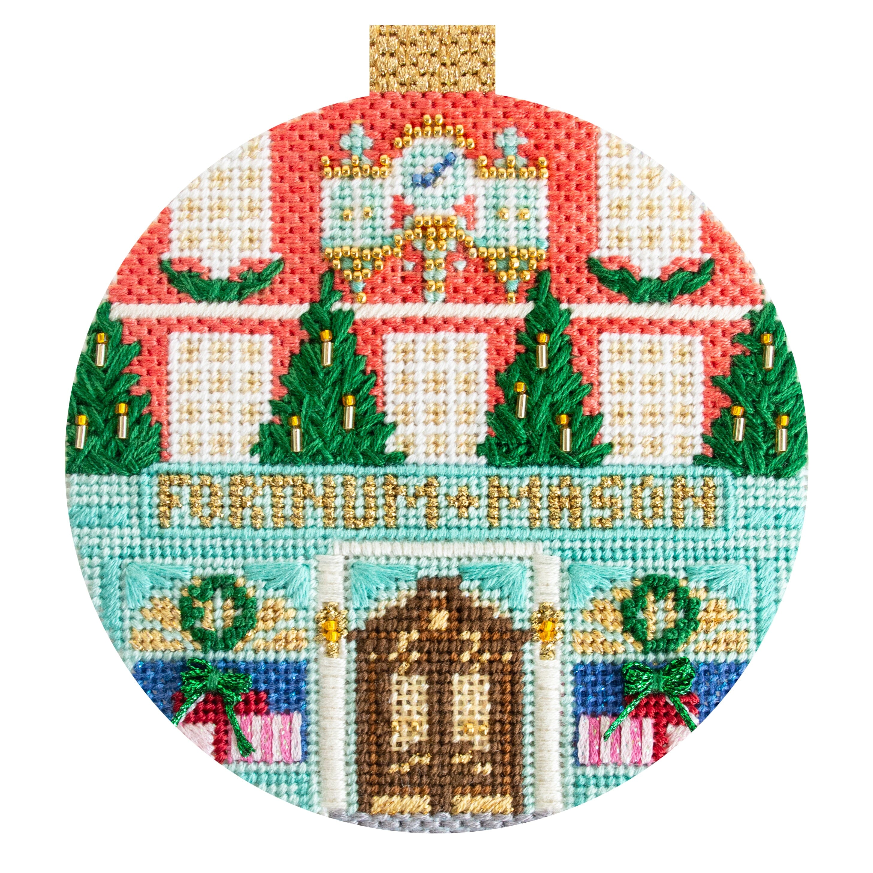 London Store Fronts   Fortnum and Mason Printed Canvas Needlepoint To Go