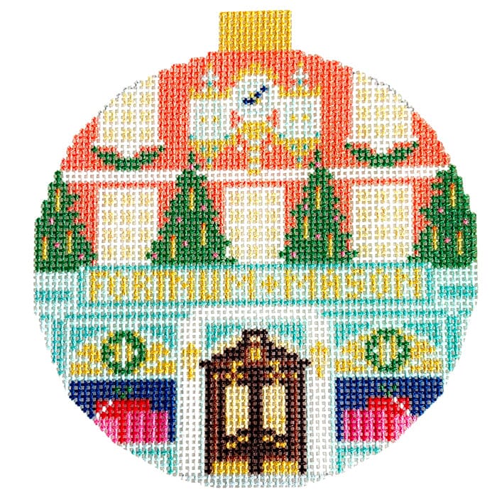 London Store Fronts   Fortnum and Mason with Stitch Guide Printed Canvas Needlepoint To Go