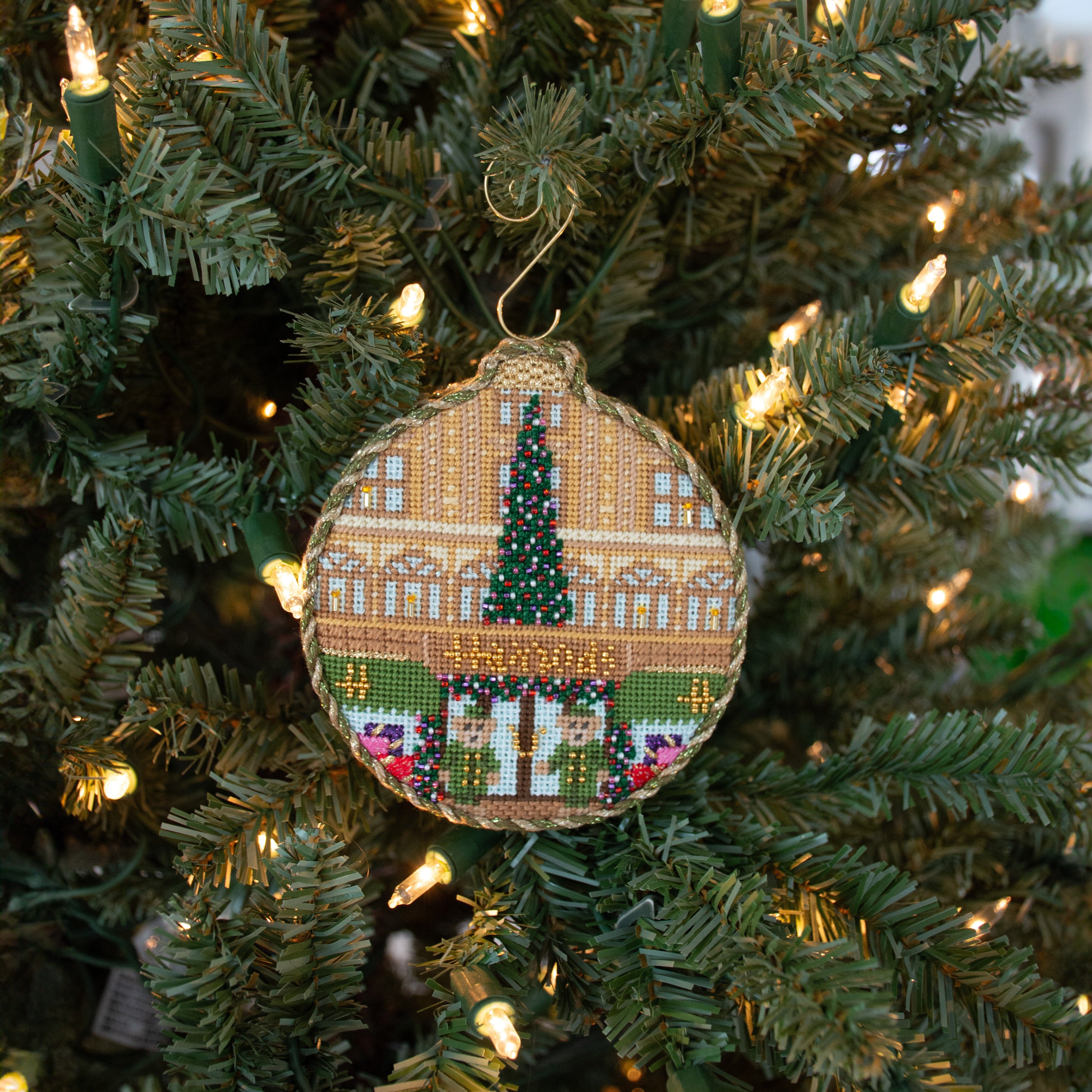 London Store Fronts  Harrods with Stitch Guide Printed Canvas Needlepoint To Go