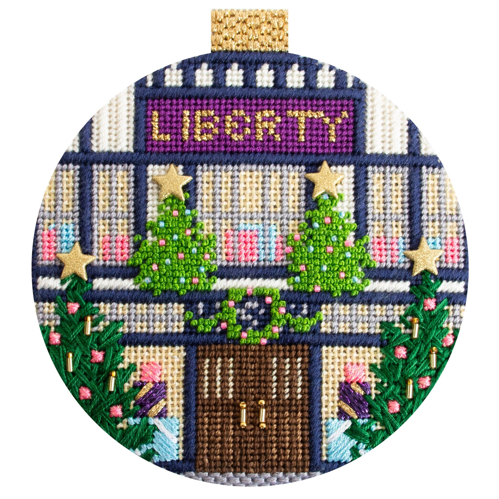 London Store Fronts  Liberty Printed Canvas Needlepoint To Go