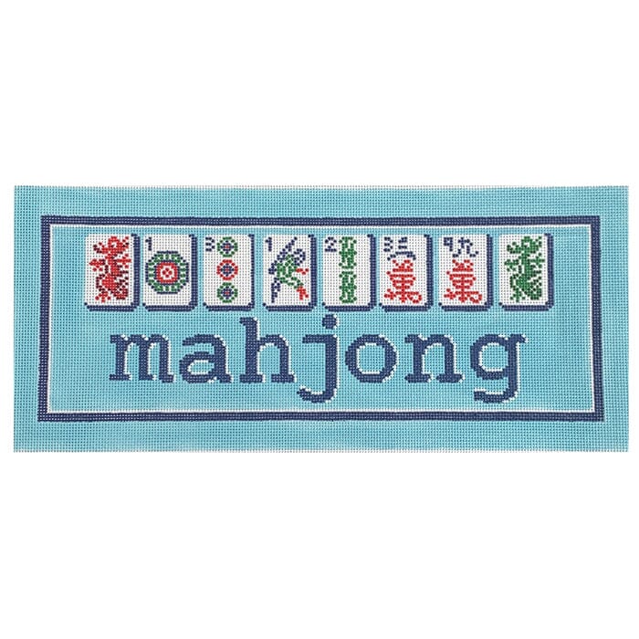 Long Mahjong Bag Painted Canvas KCN Designers - 1