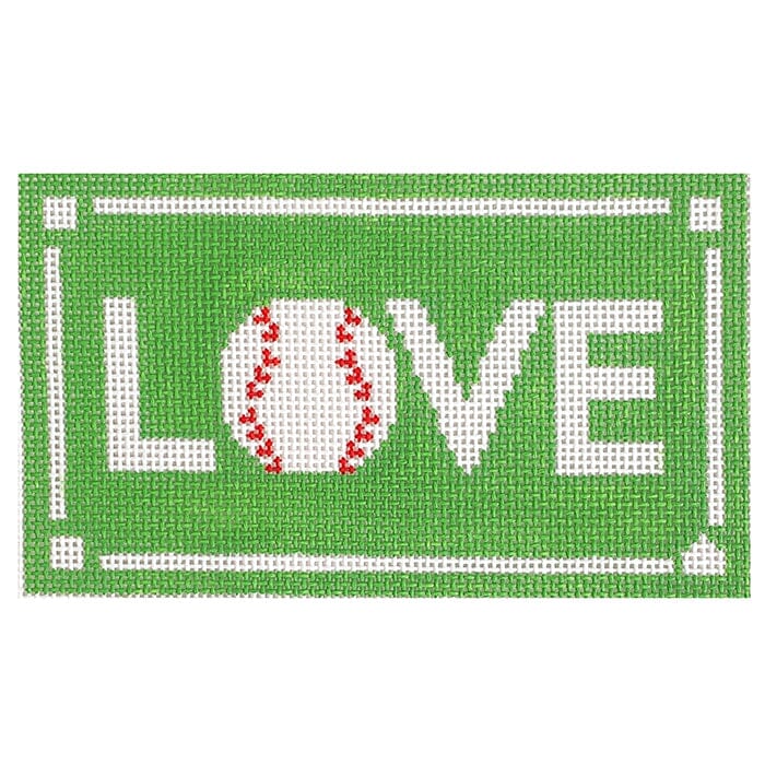 Love Baseball Painted Canvas Love MHB Studio - 1
