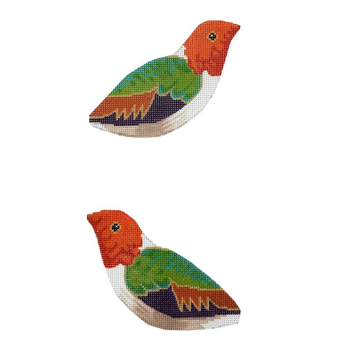 Love Bird 2 Sided Clip On Printed Canvas Labors of Love Needlepoint - 1