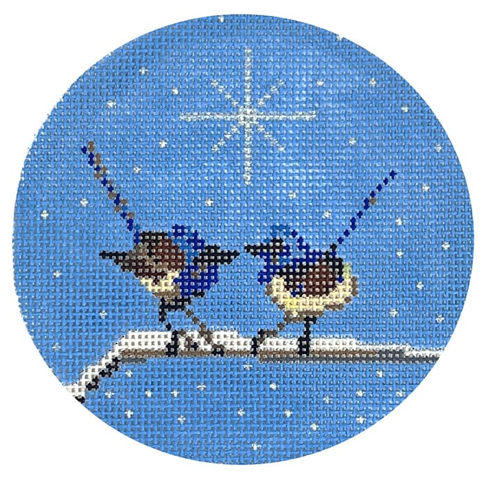 Lovebirds Ornament Painted Canvas Chris Lewis Distributing - 1