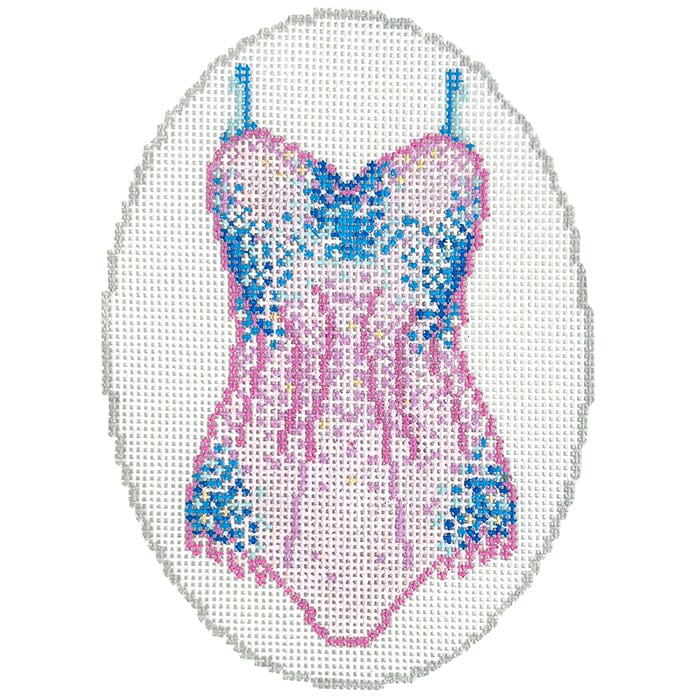 Lover Sparkle Leotard Ornament Painted Canvas Atlantic Blue Canvas - 1