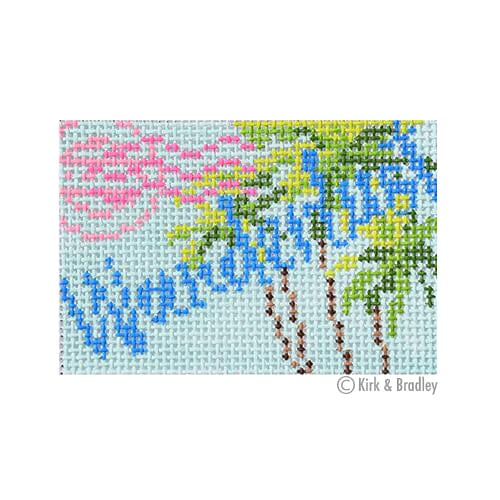 Luggage Tag Wanderlust Painted Canvas Kirk & Bradley - 1