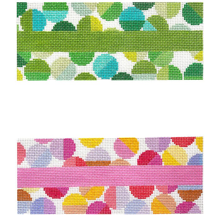 Lulu Backgammon Dice Cups Painted Canvas Elizabeth Crane Swartz Designs - 1