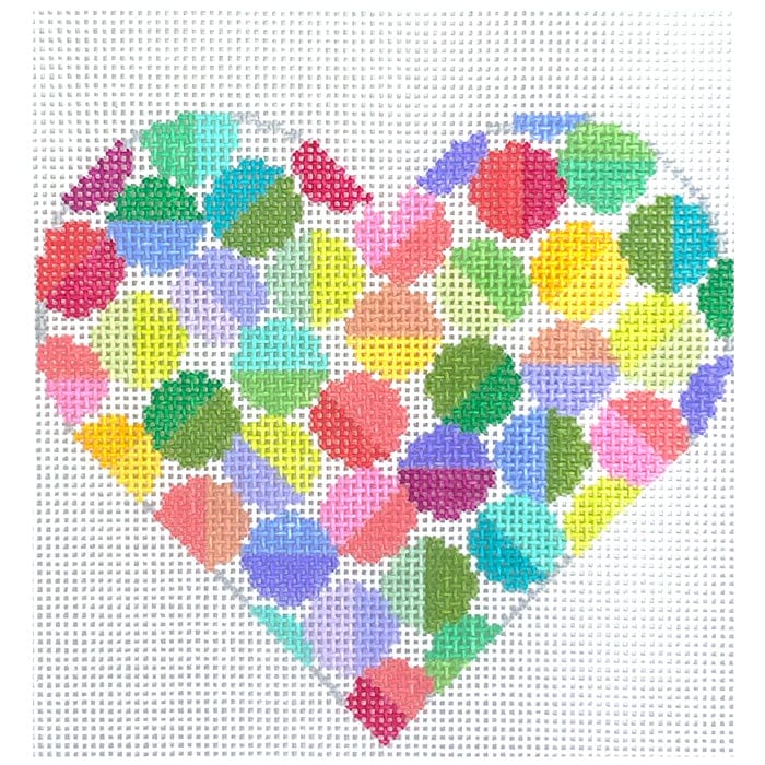 Lulu Heart Painted Canvas Elizabeth Crane Swartz Designs