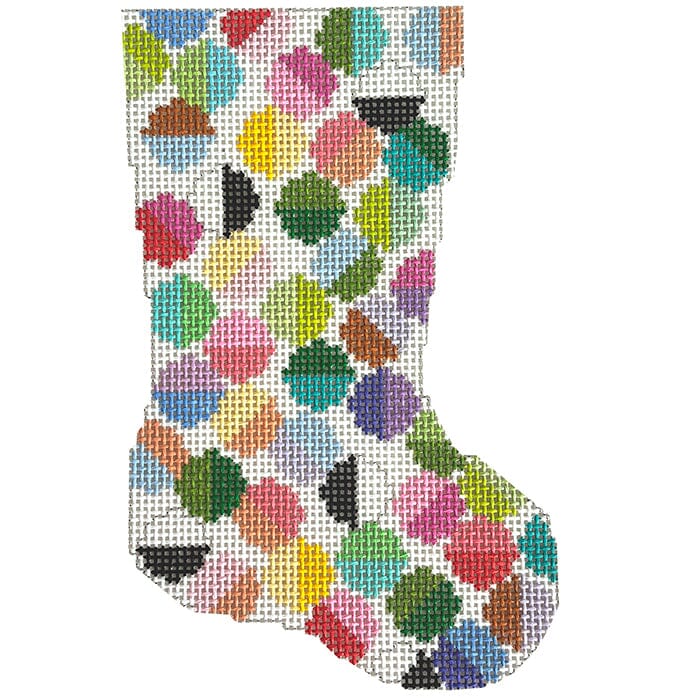 Lulu Mini Stocking All Colors Painted Canvas Elizabeth Crane Swartz Designs - 1