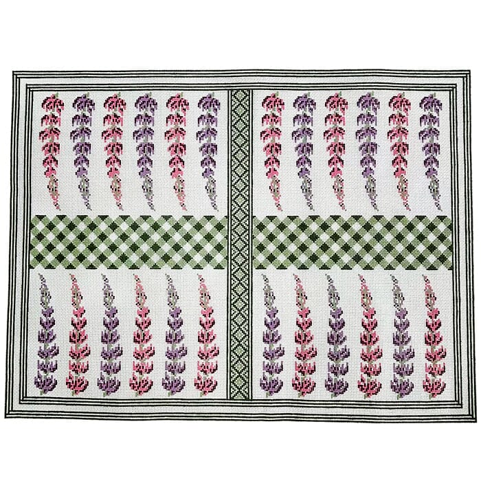 Lupine Backgammon Painted Canvas Fire and Iris