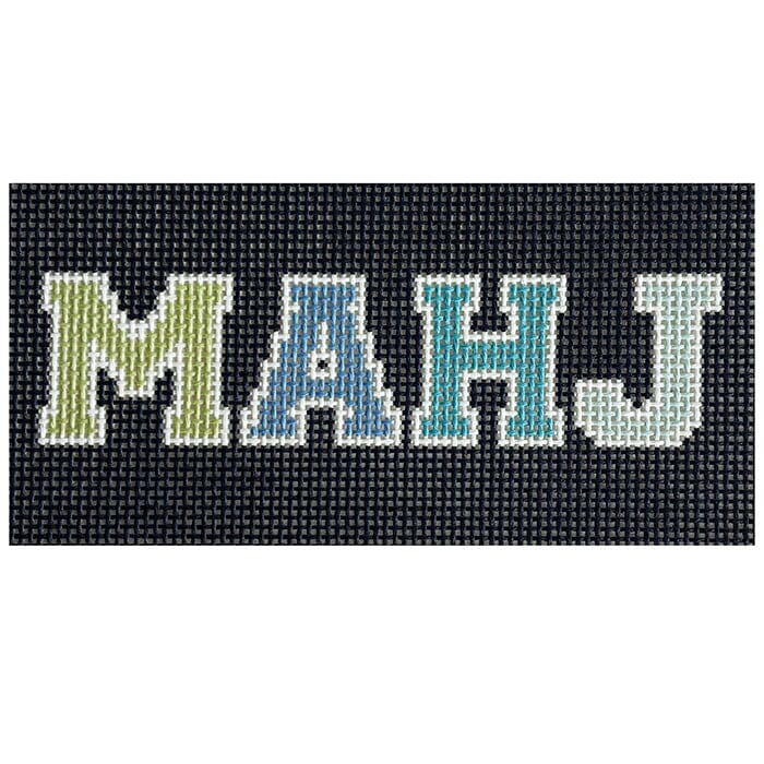 MAHJ - Navy 3x6 Needlepoint.Com