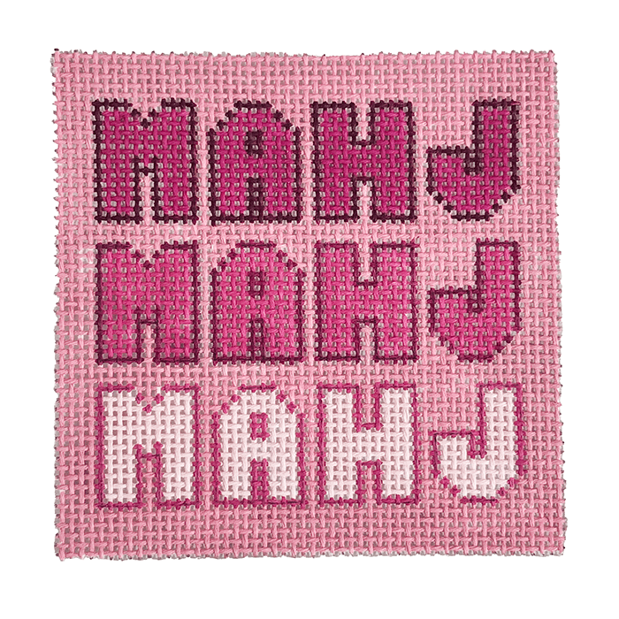 Mahj Pinks Square Painted Canvas Alice Peterson Company