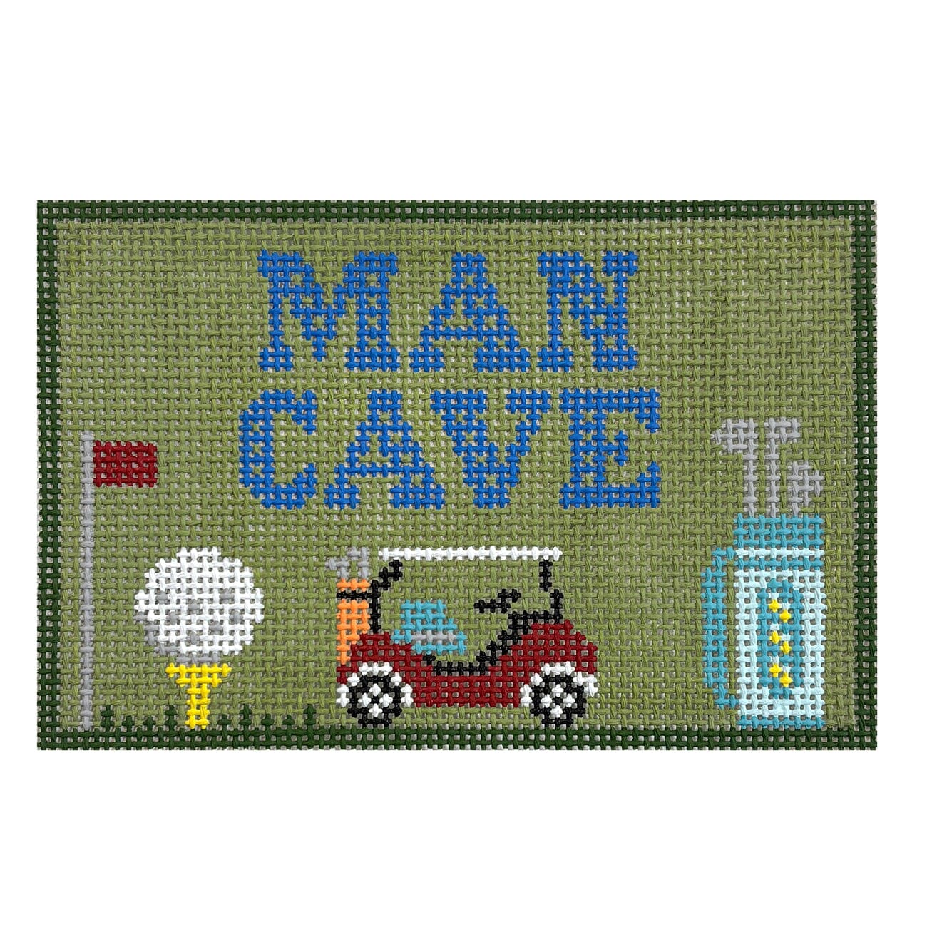 Man Cave Golf Painted Canvas Atlantic Blue Canvas - 1