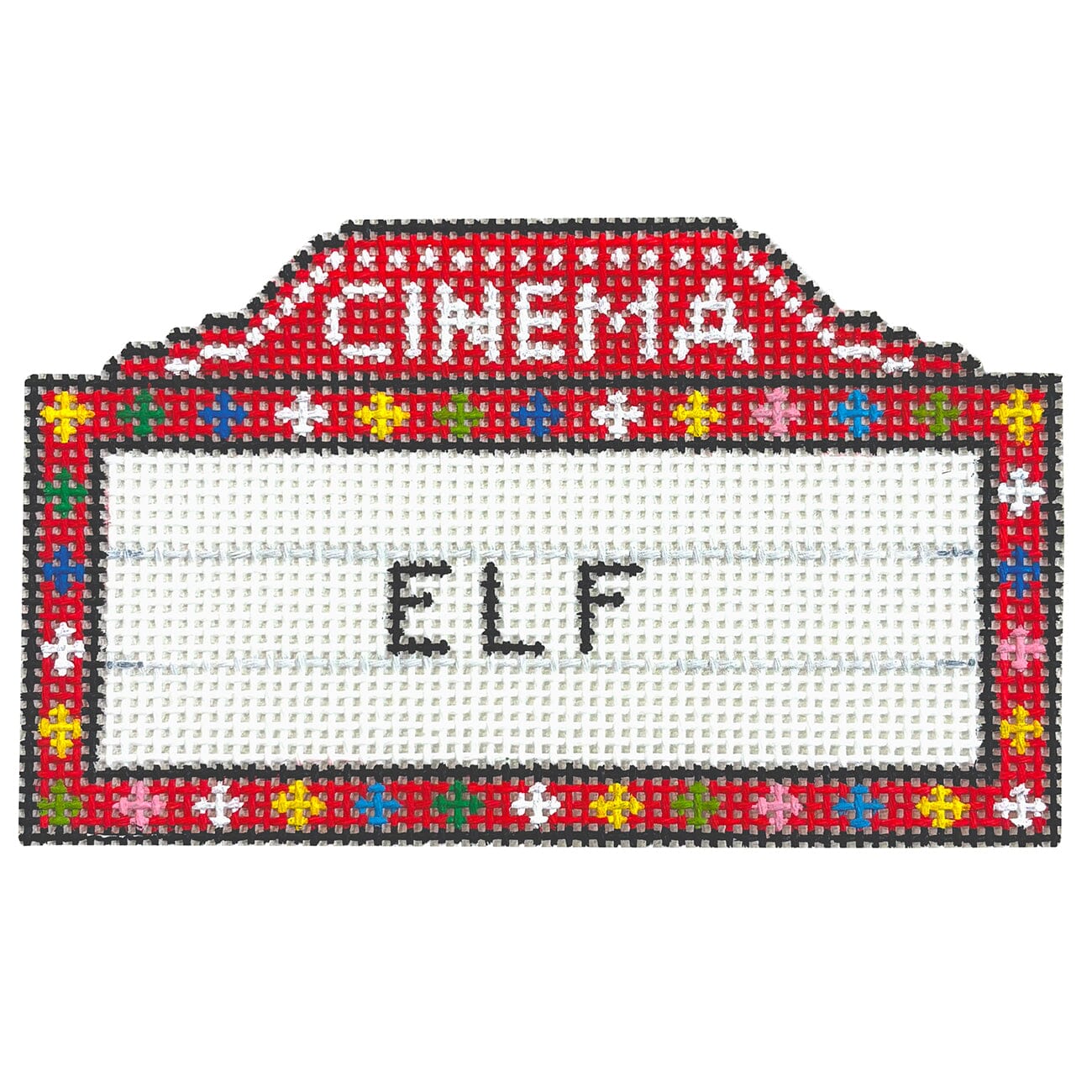 Marquee Elf Painted Canvas Blue Waters Needlepoint - 1
