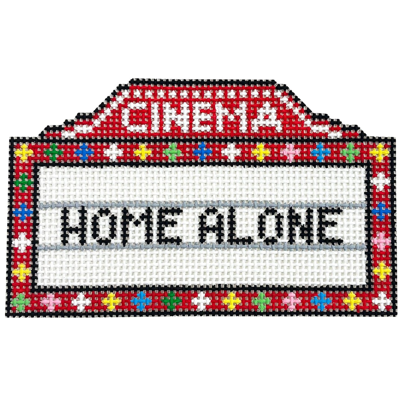 Marquee Home Alone Painted Canvas Blue Waters Needlepoint - 1