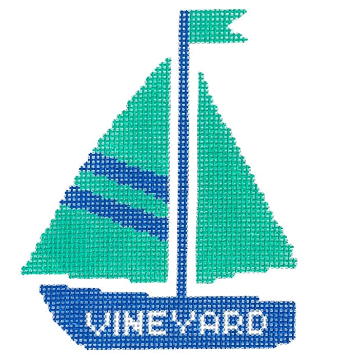 Martha's Vineyard Sailboat Printed Canvas Prepsetter - 1
