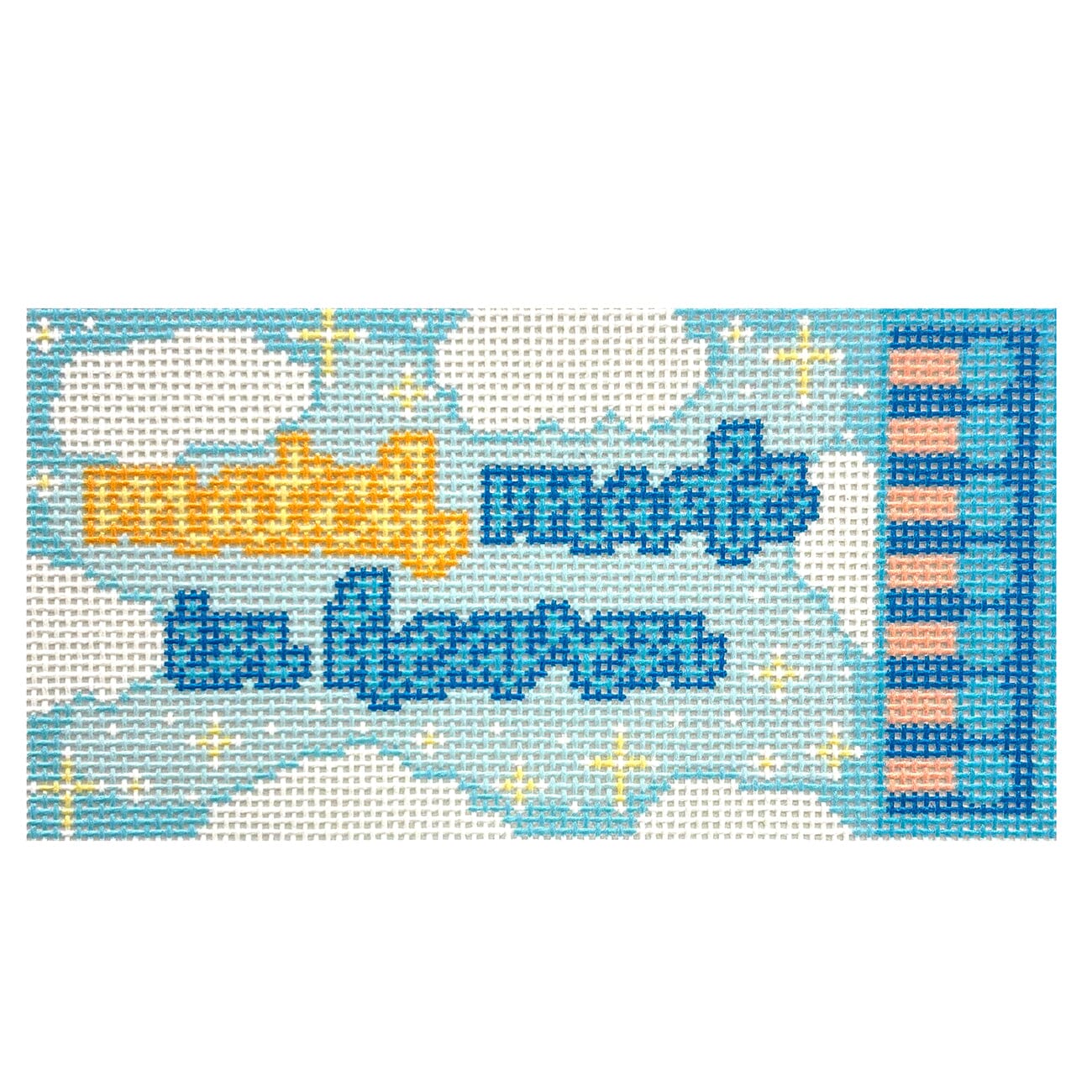Match Made in Heaven Matchbook Painted Canvas Lucky Lotus Needlepoint - 1