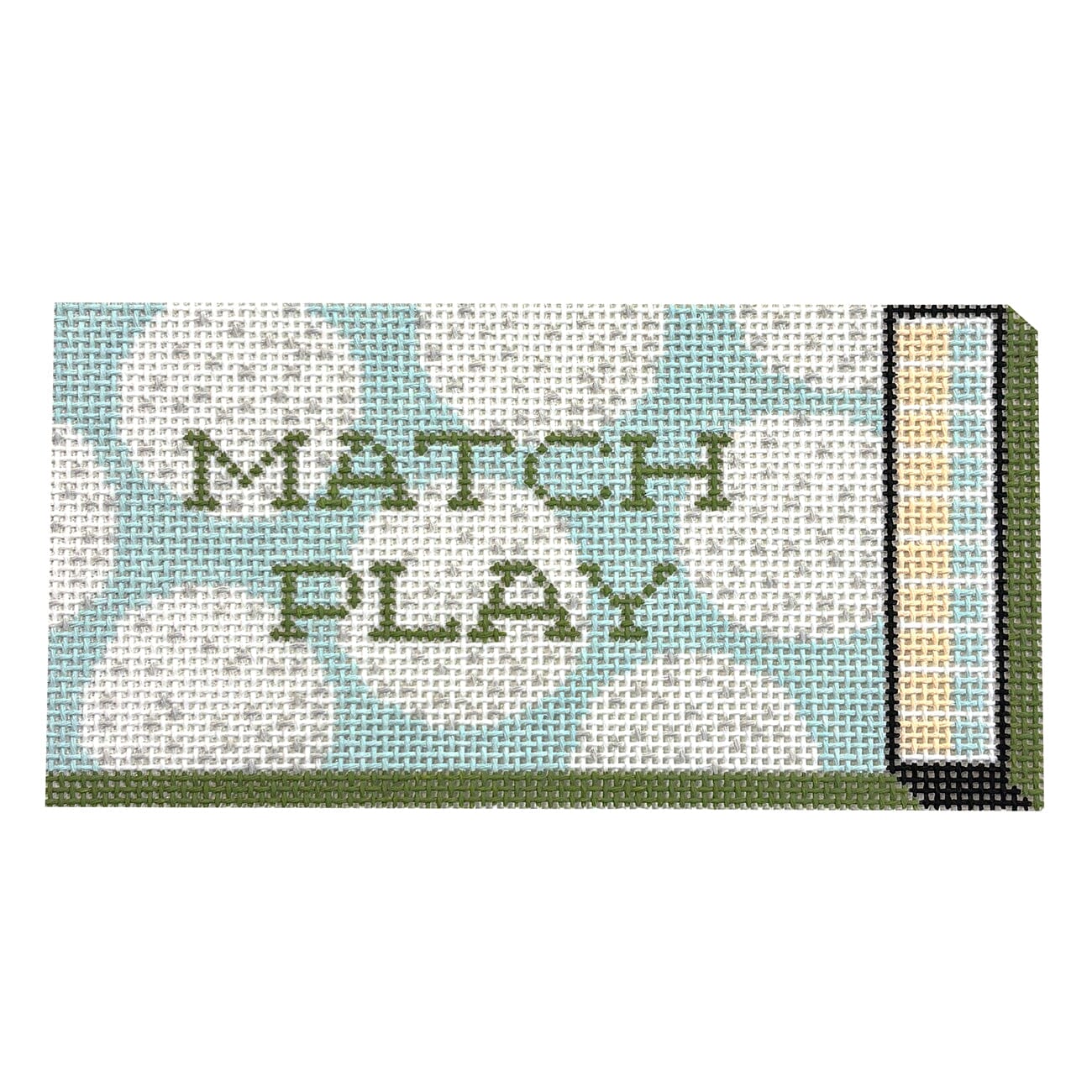 Match Play Golf Matchbook Ornament, ABC + Spruce Street Painted Canvas Atlantic Blue Canvas - 1