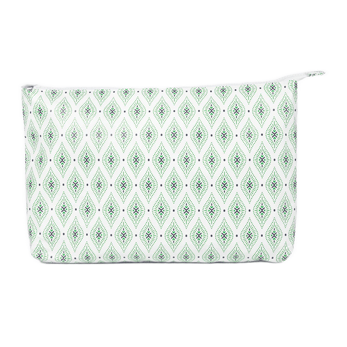 Medium Stash Bag 13x9 Green Ikat Accessories Wipstitch Needleworks - 1