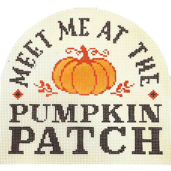 Meet Me at the Pumpkin Patch Painted Canvas Ziggy Stitches - 1