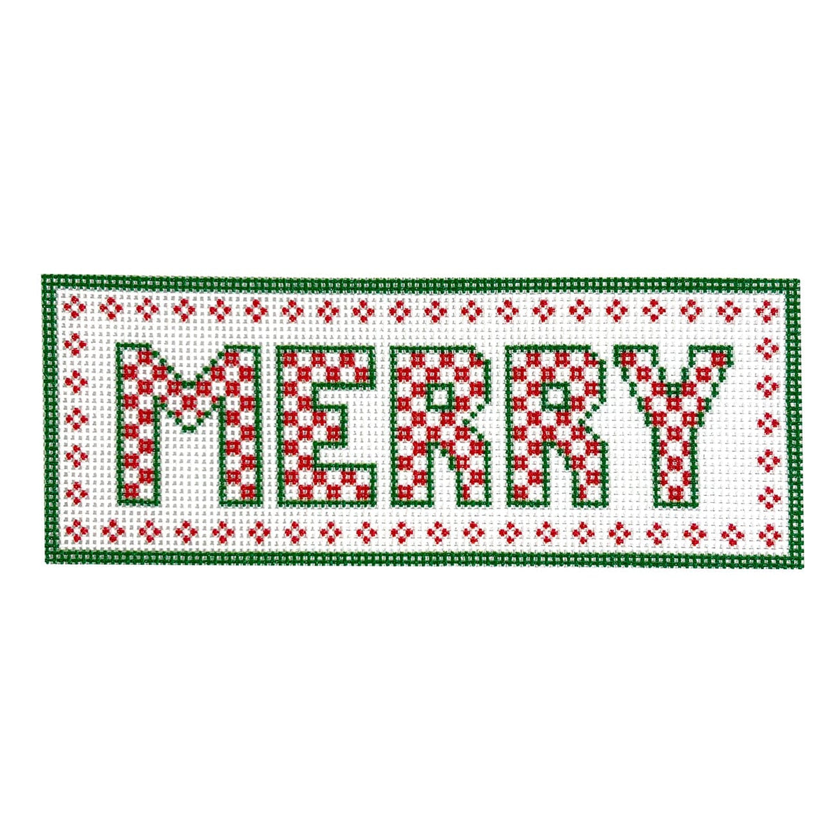 Merry Checkerboard Letters Printed Canvas Nash & Daughters - 1
